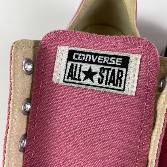 Converse All Star Canvas Sneakers Pink No Laces Youth Size 3 Pre-Owned - Picture 7 of 11